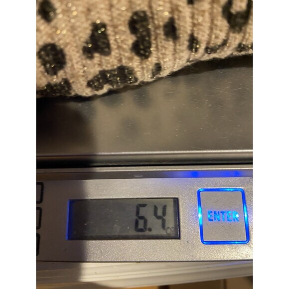 Vintage Y2K Cache Leopard Sequin Tank Top Size L Metallic Ribbed Glam Mob Wife - Picture 11 of 11